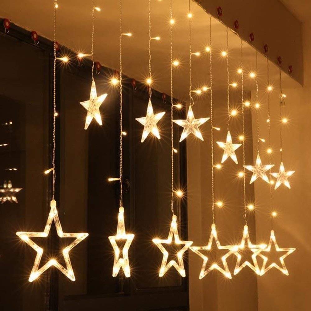 Fizzytech Star Curtain LED String Lights - desibuyguide
