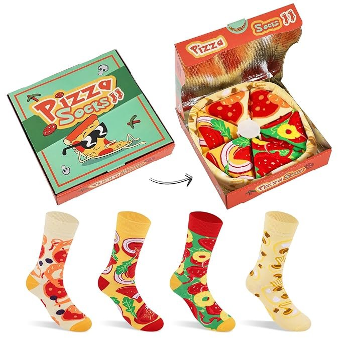 Novelty Pizza Socks Box - desibuyguide