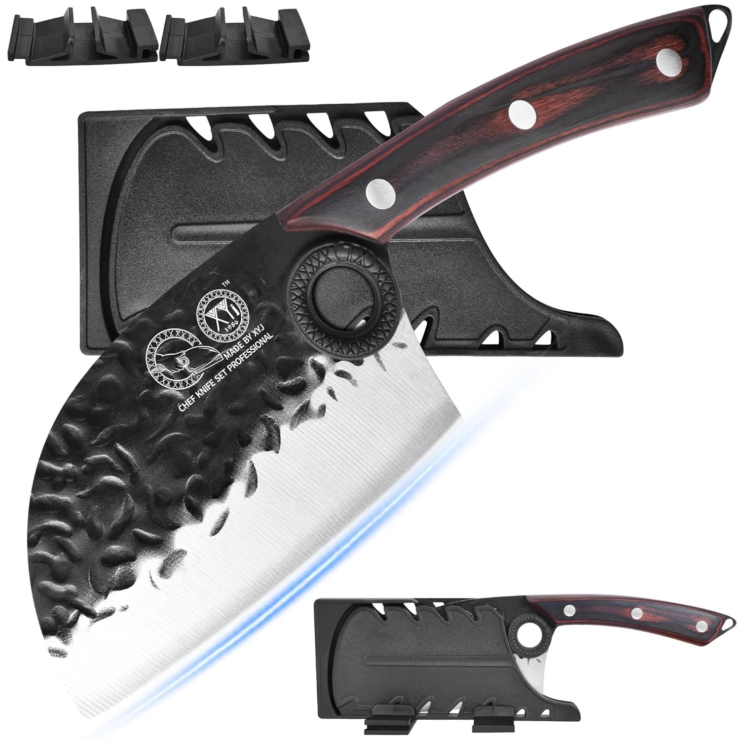 XYJ Black High Carbon Steel Kitchen Knife